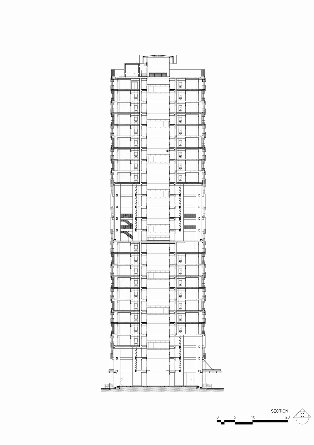 BIM Architecture | White Angel's Skyscraper Courtyard Dormitory Building/Plan Architect