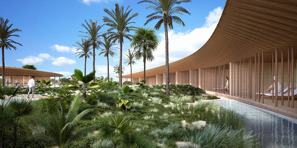 BIM Architecture | Kengo Kuma Saudi Arabia Resort Solution: undulating between water and land