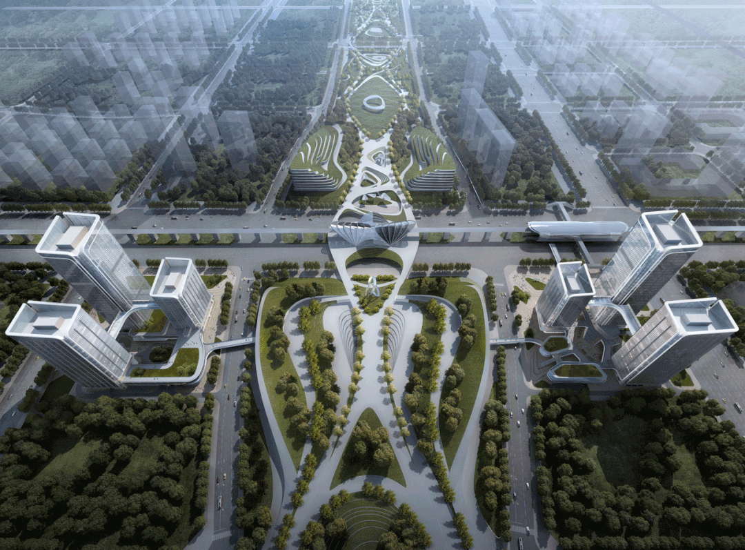 China Merchants Shekou Xi'an Silk Road Center | Olympic Sports Axis, Silk Road Gateway Built Like This