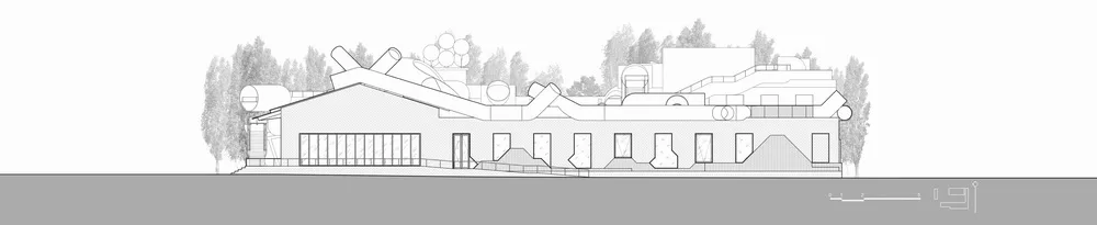 BIM Architecture | Hilltop and Pipe Slide: The Playscape Children's Growth Center/Unaware Architecture