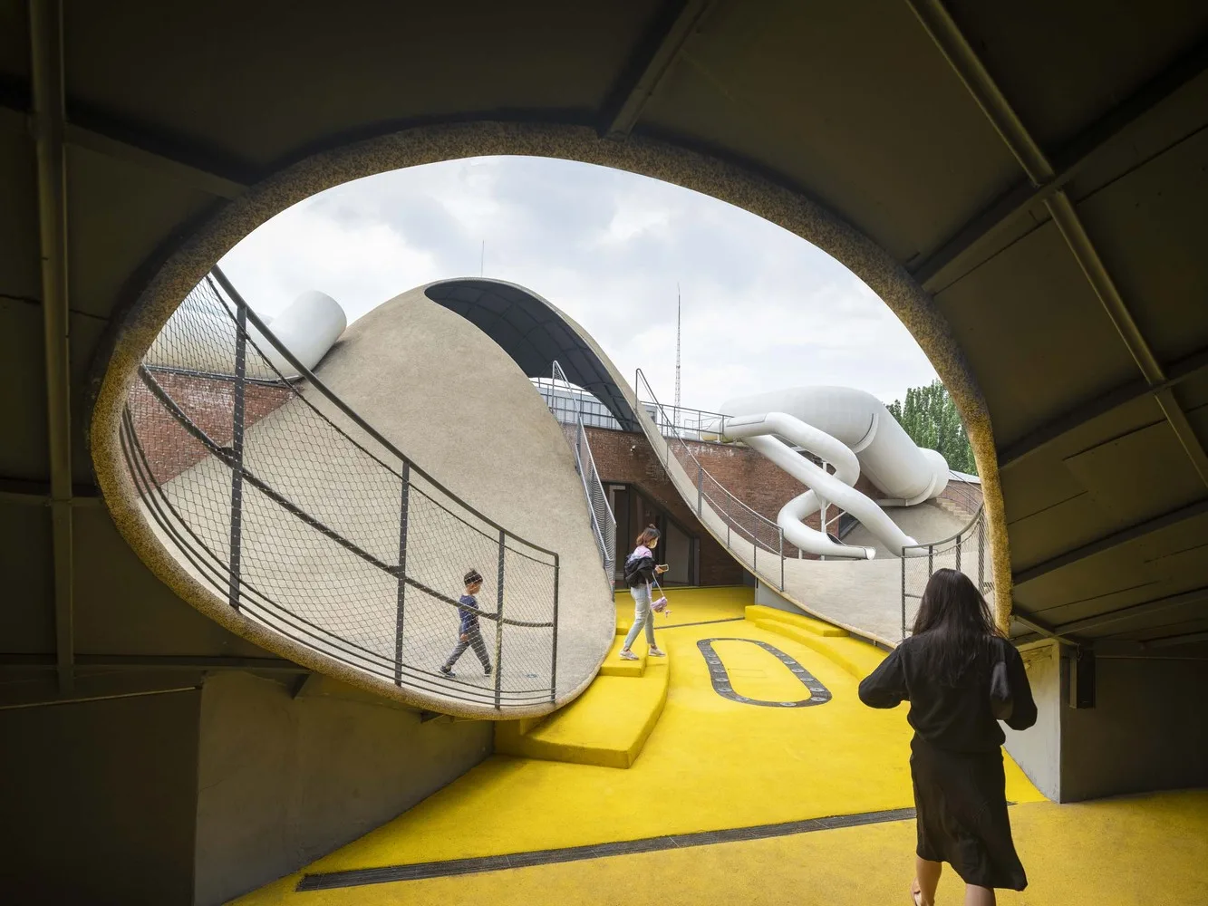 BIM Architecture | Hilltop and Pipe Slide: The Playscape Children's Growth Center/Unaware Architecture
