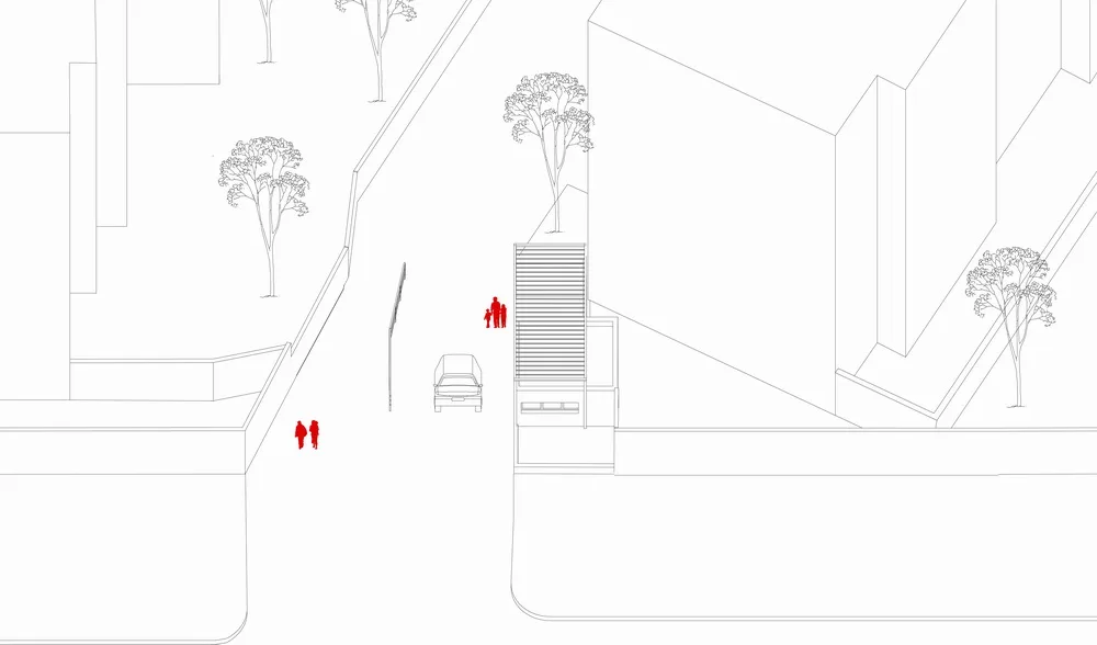 BIM architecture | Multi corridor fence next to residential area/Ziyunzhai building
