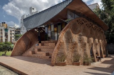 BIM Architecture: Creating a Red Oasis with Reinforced Cement at PMA Madhushhala-BIM WORLD