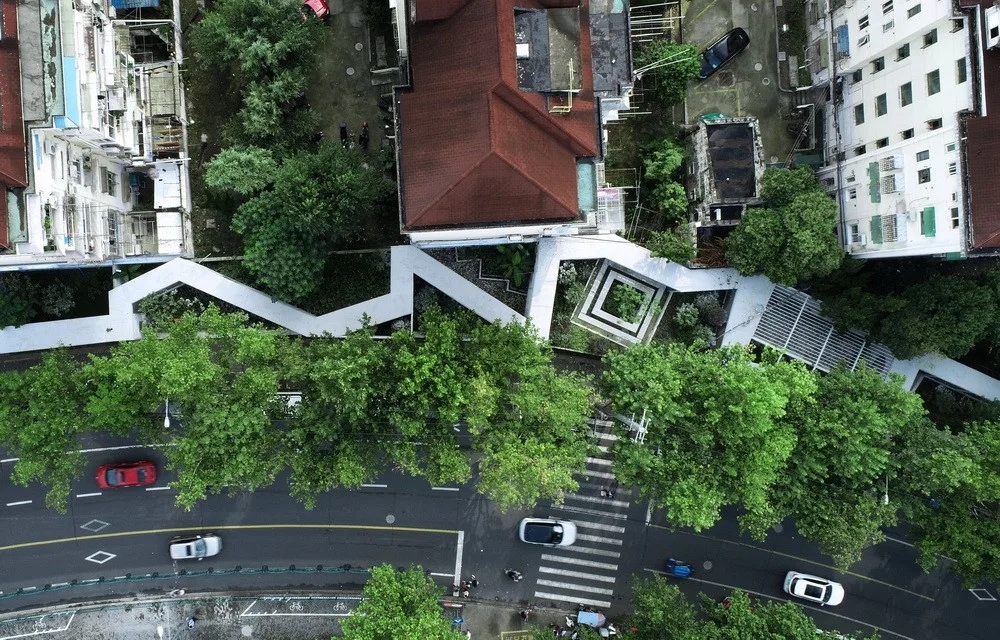 BIM architecture | Multi corridor fence next to residential area/Ziyunzhai building