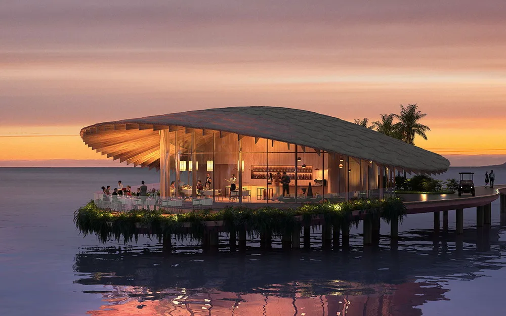 BIM Architecture | Kengo Kuma Saudi Arabia Resort Solution: undulating between water and land
