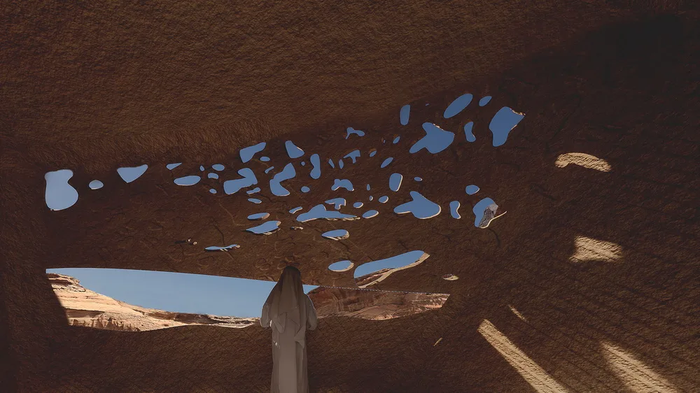 BIM Architecture | Jean Nouvel's New Proposal for a Resort Hotel Under Rock Layers in Saudi Arabia