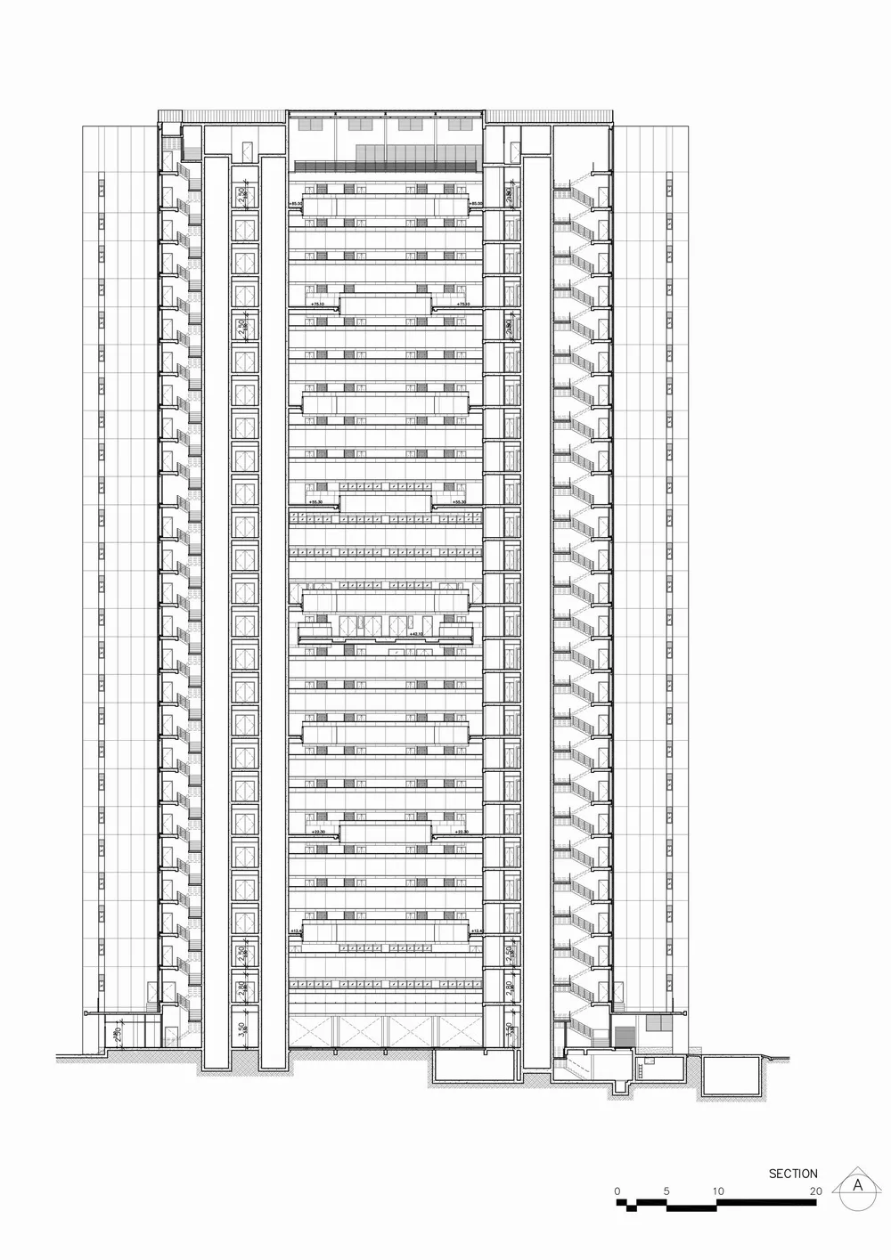 BIM Architecture | White Angel's Skyscraper Courtyard Dormitory Building/Plan Architect