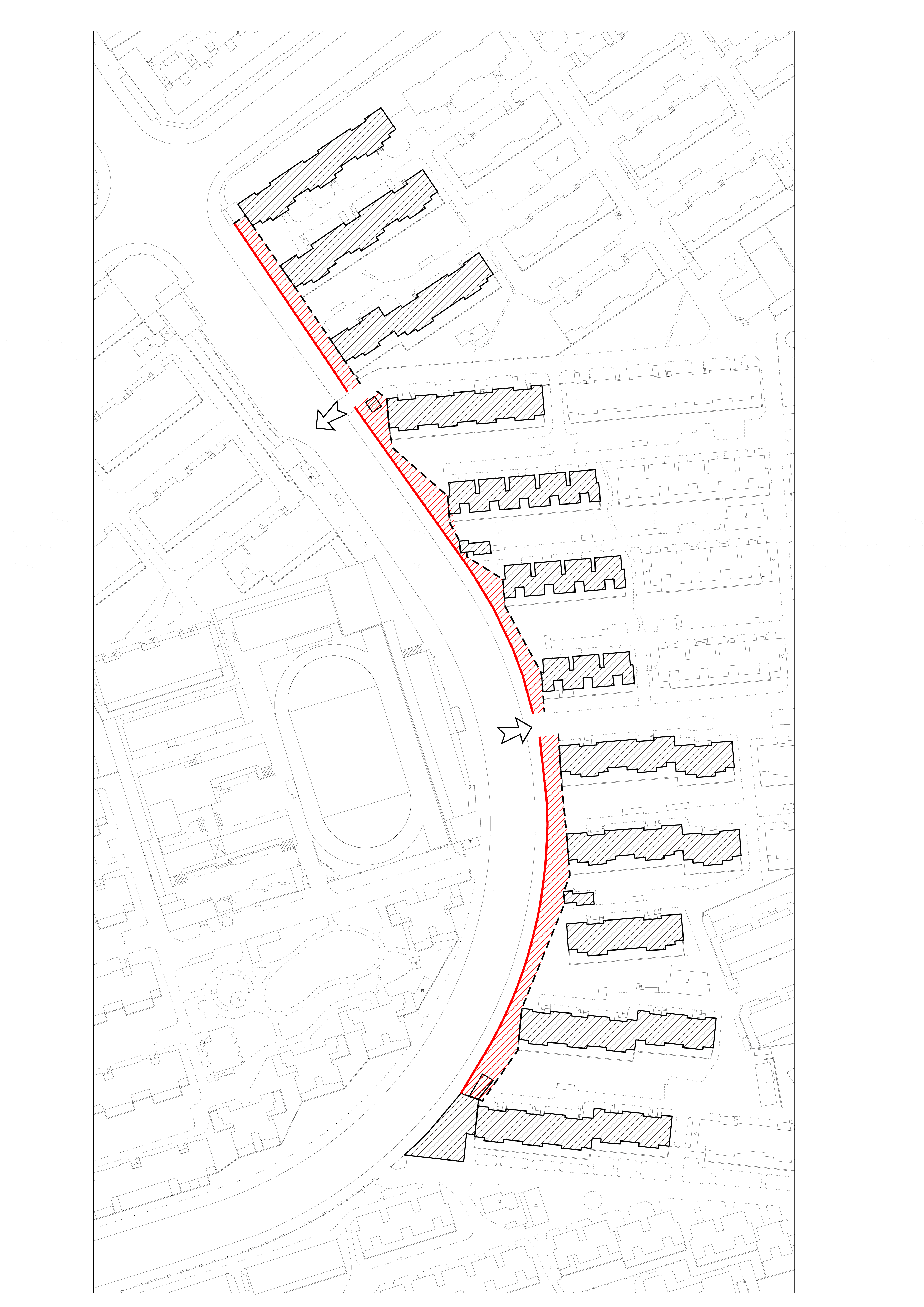 BIM architecture | Multi corridor fence next to residential area/Ziyunzhai building