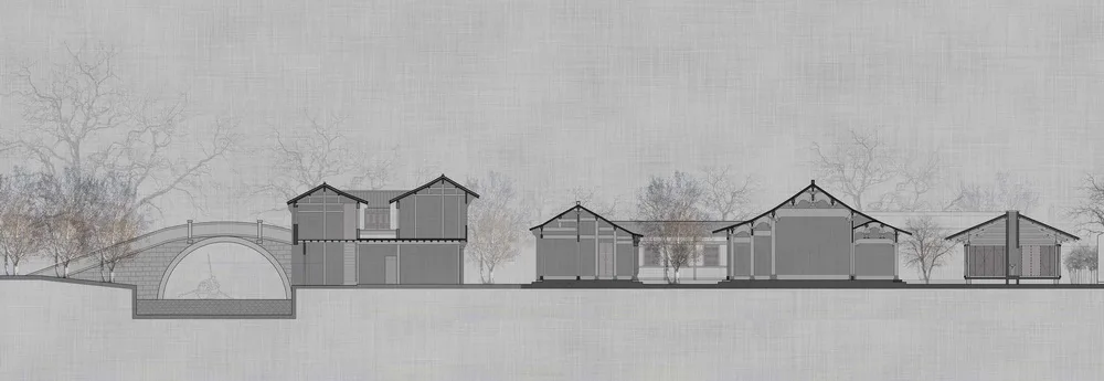 BIM Architecture | Shaoxing Beihai Bridge Wooden Museum/Lost Man Creation
