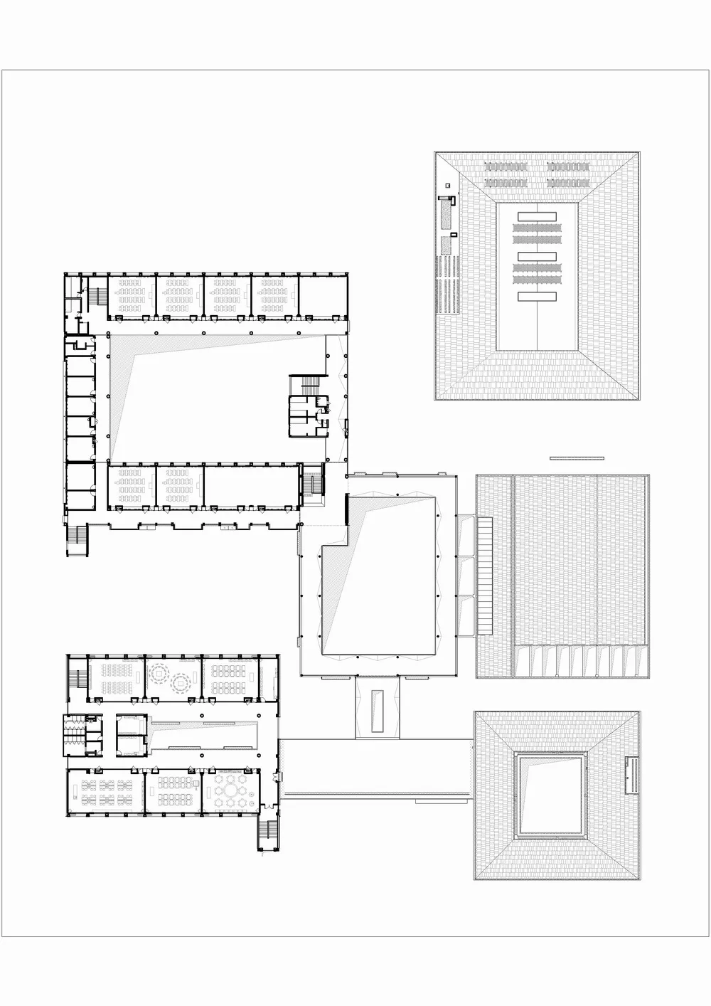 BIM Architecture | Refactoring 'Jiangnan Academy': Suzhou High tech Zone No.4 Middle School/Zhongheng Design - Fourth Floor Plan