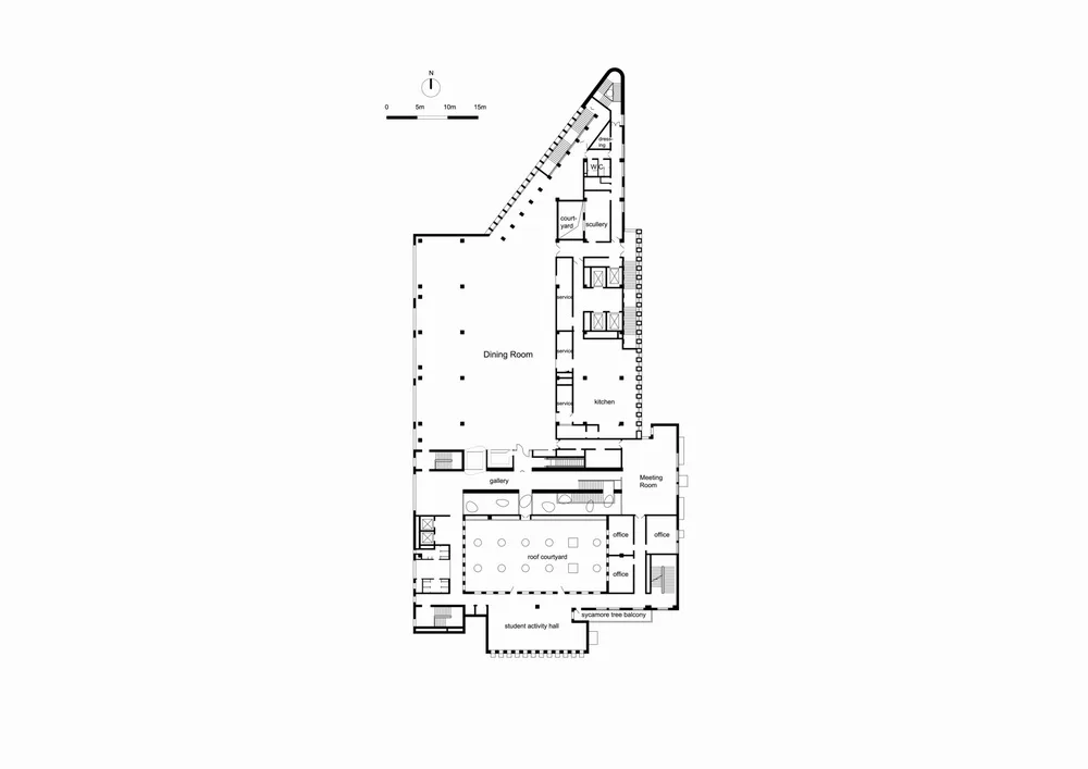 BIM Architecture | Tsinghua University South Campus Cafeteria and Career Guidance Center/Tsinghua University School of Architecture Simple Architecture Studio