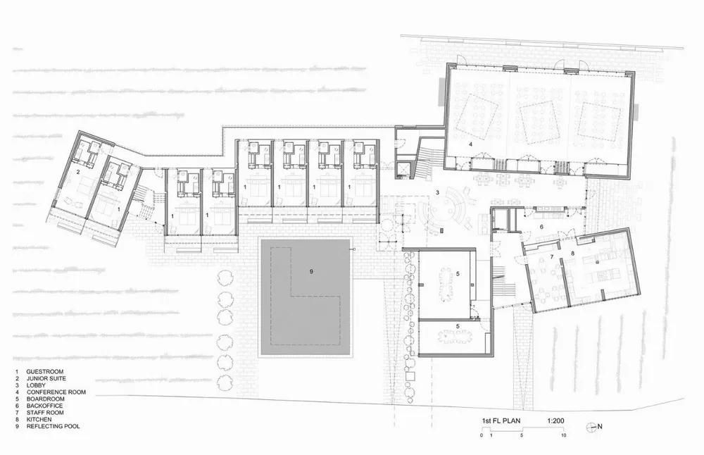 First floor plan of Rossum Hotel Expansion