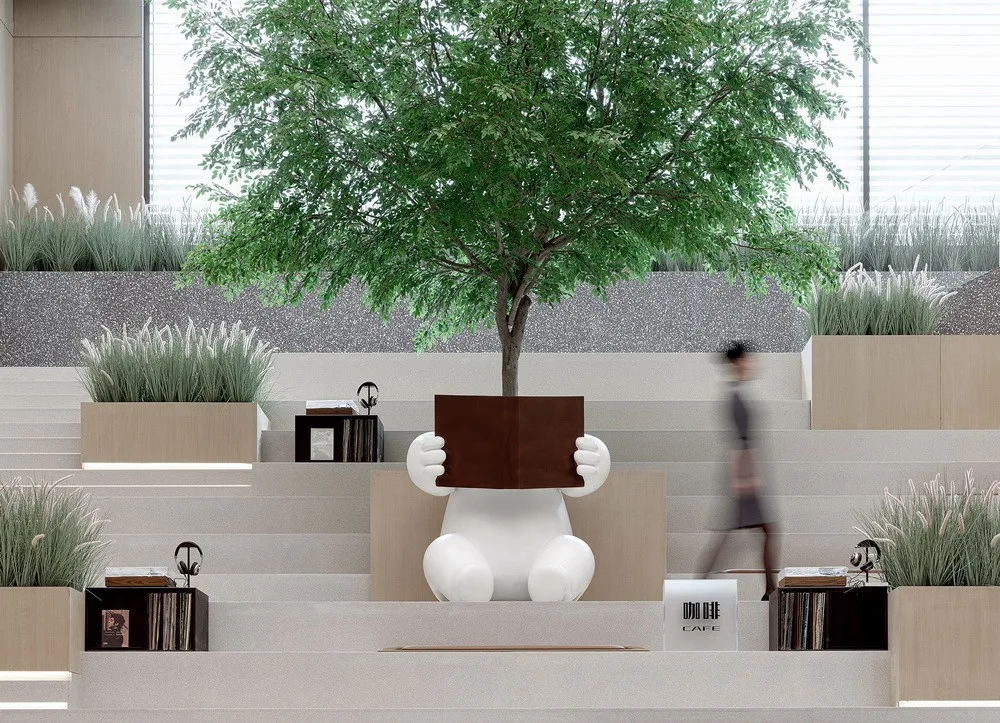 BIM architecture | Green swaying, named after 'book': Rongchuang · Sijichen Reading/Top Design