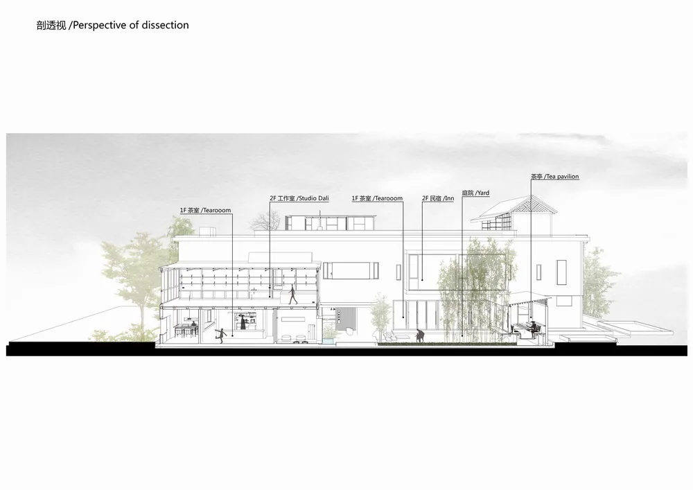BIM Architecture | Placing a forest in the city of Chengdu is a construction of an unknown spring tea house/location