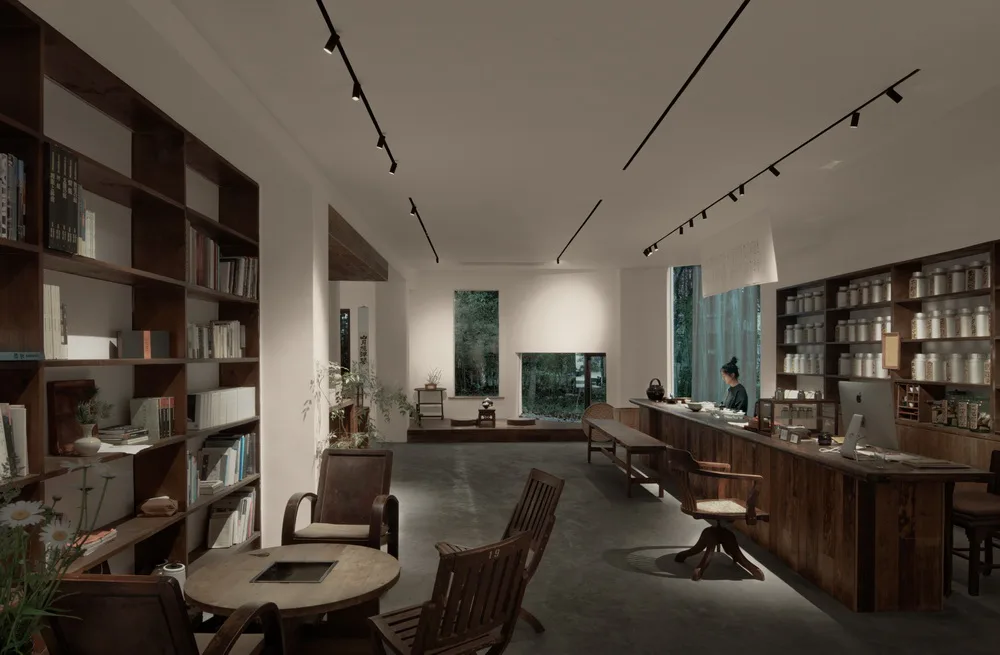 BIM Architecture | Placing a forest in the city of Chengdu is a construction of an unknown spring tea house/location
