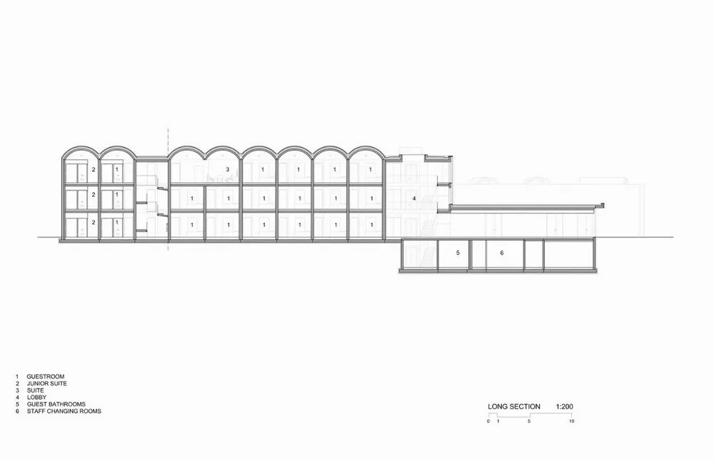 Section diagram of Rossum Hotel Expansion