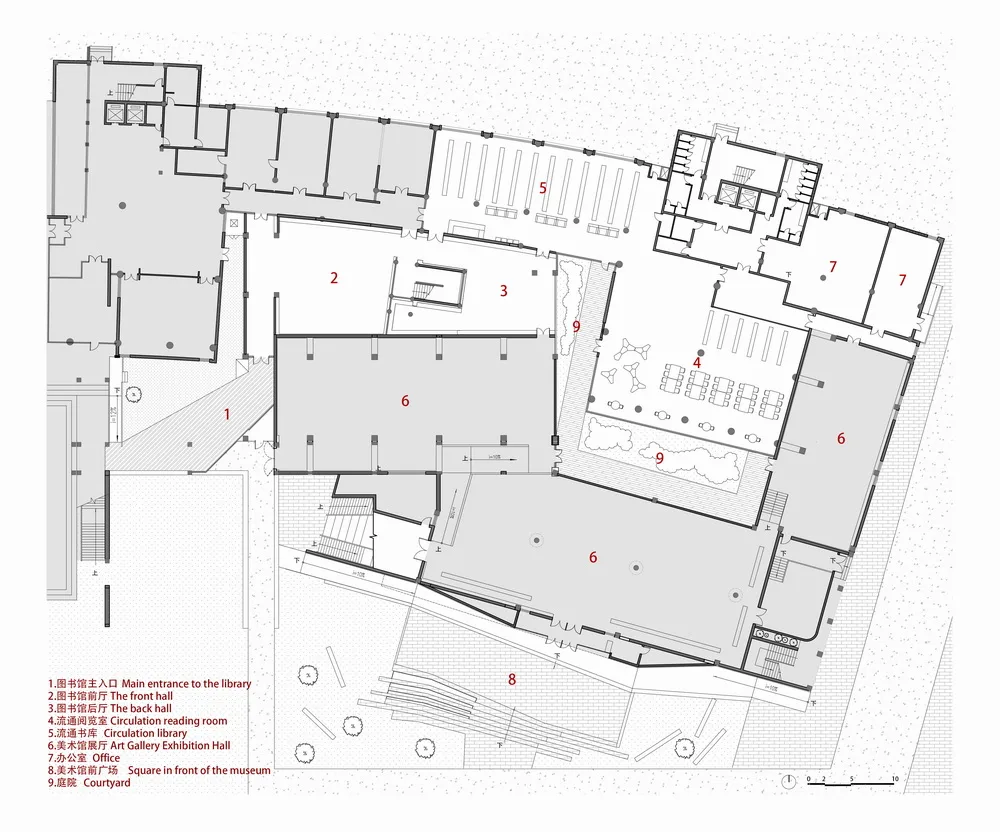 BIM Architecture | Central Academy of Fine Arts Yanjiao Campus Library Renovation/Three Literature Architecture/He Wei Studio