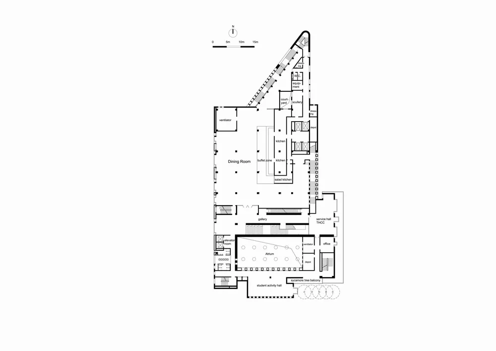 BIM Architecture | Tsinghua University South Campus Cafeteria and Career Guidance Center/Tsinghua University School of Architecture Simple Architecture Studio