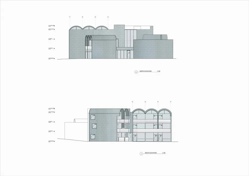 Elevation drawing of Rossum Hotel Expansion