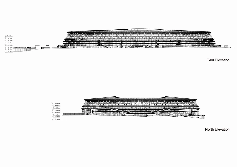 BIM Architecture | [Tokyo Olympics Opening] Japan National Stadium/Dacheng Construction+Zi Design+Kengo Kuma Architecture Urban Design Firm