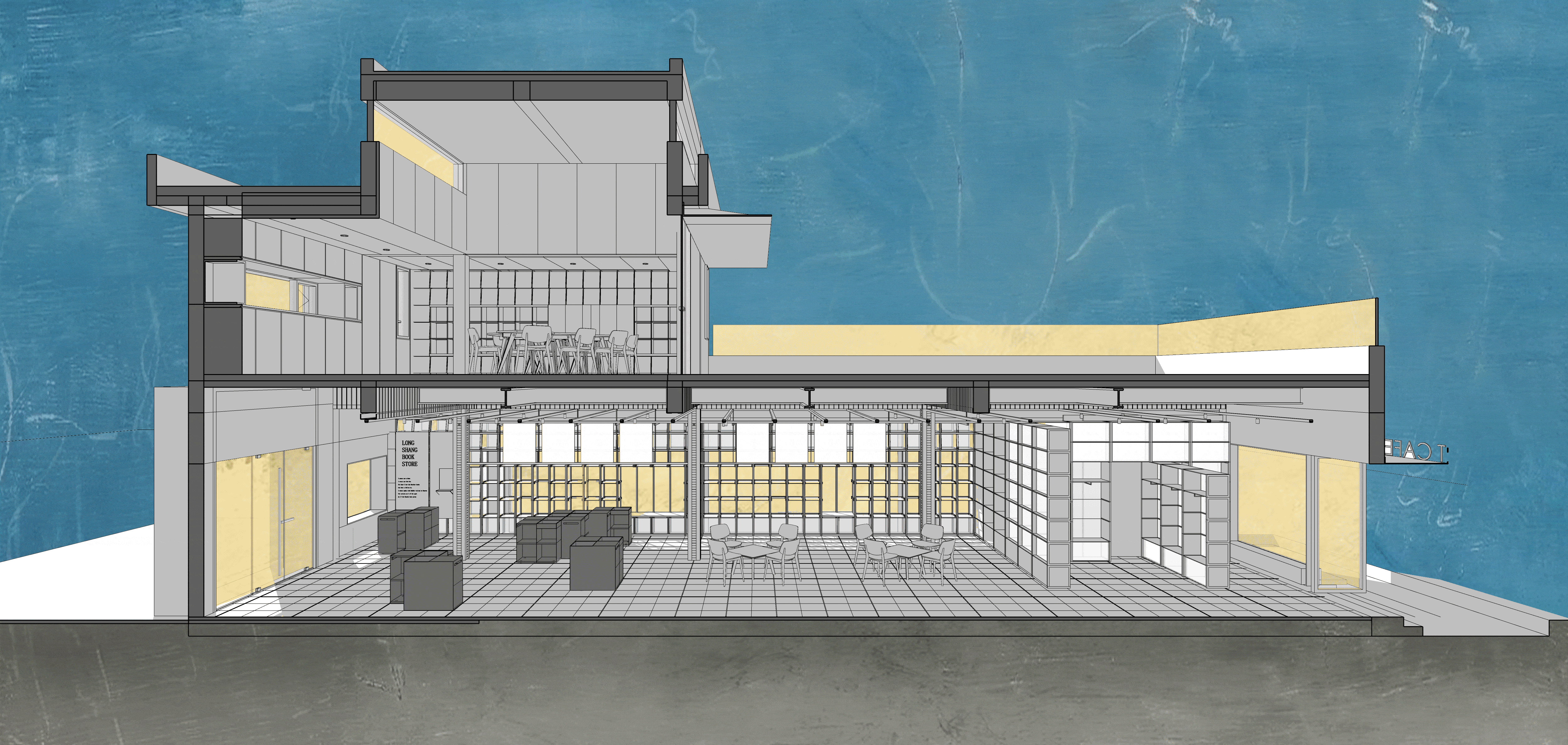 BIM Architecture | Architectural Renewal of Longshang Bookstore at East China University of Science and Technology - Reshaping the Place of Light and Memory/畎 Mu Architecture
