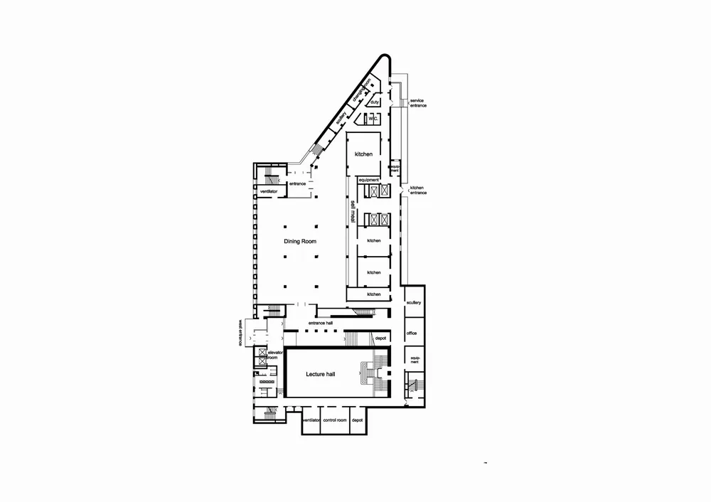 BIM Architecture | Tsinghua University South Campus Cafeteria and Career Guidance Center/Tsinghua University School of Architecture Simple Architecture Studio
