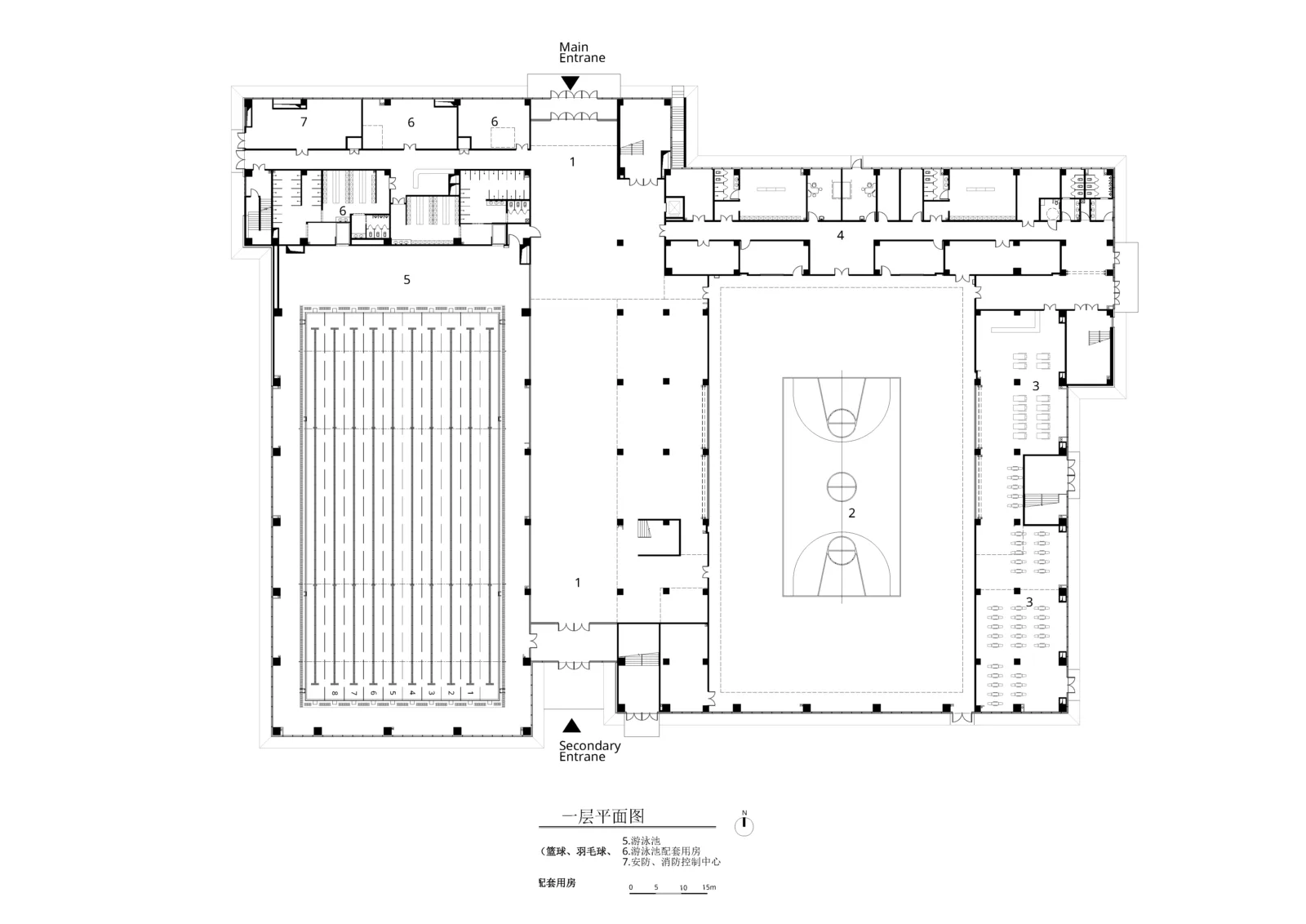 BIM Architecture | Beijing Institute of Technology Liangxiang Campus Cultural and Sports Center Technical Drawing