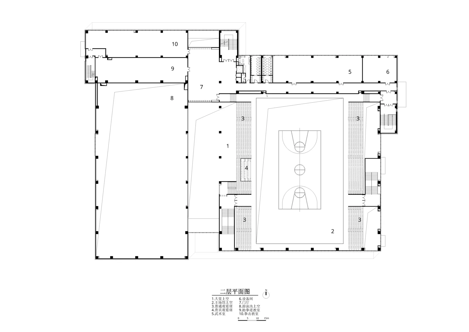 BIM Architecture | Beijing Institute of Technology Liangxiang Campus Cultural and Sports Center Technical Drawing