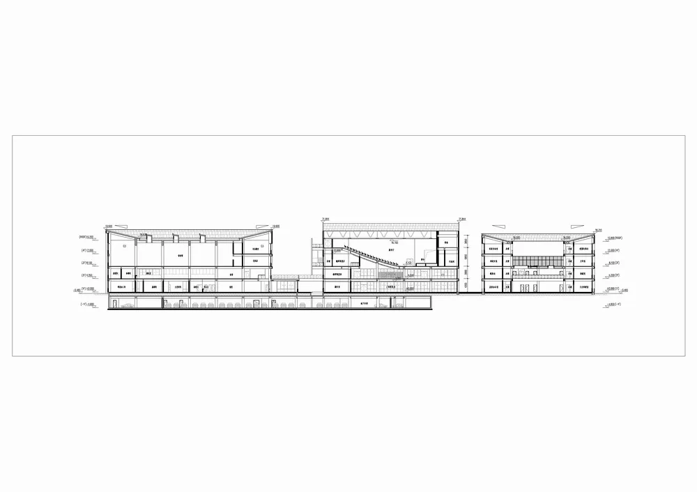 BIM Architecture | Refactoring 'Jiangnan Academy': Suzhou High tech Zone No.4 Middle School/Zhongheng Design - Section 2-2