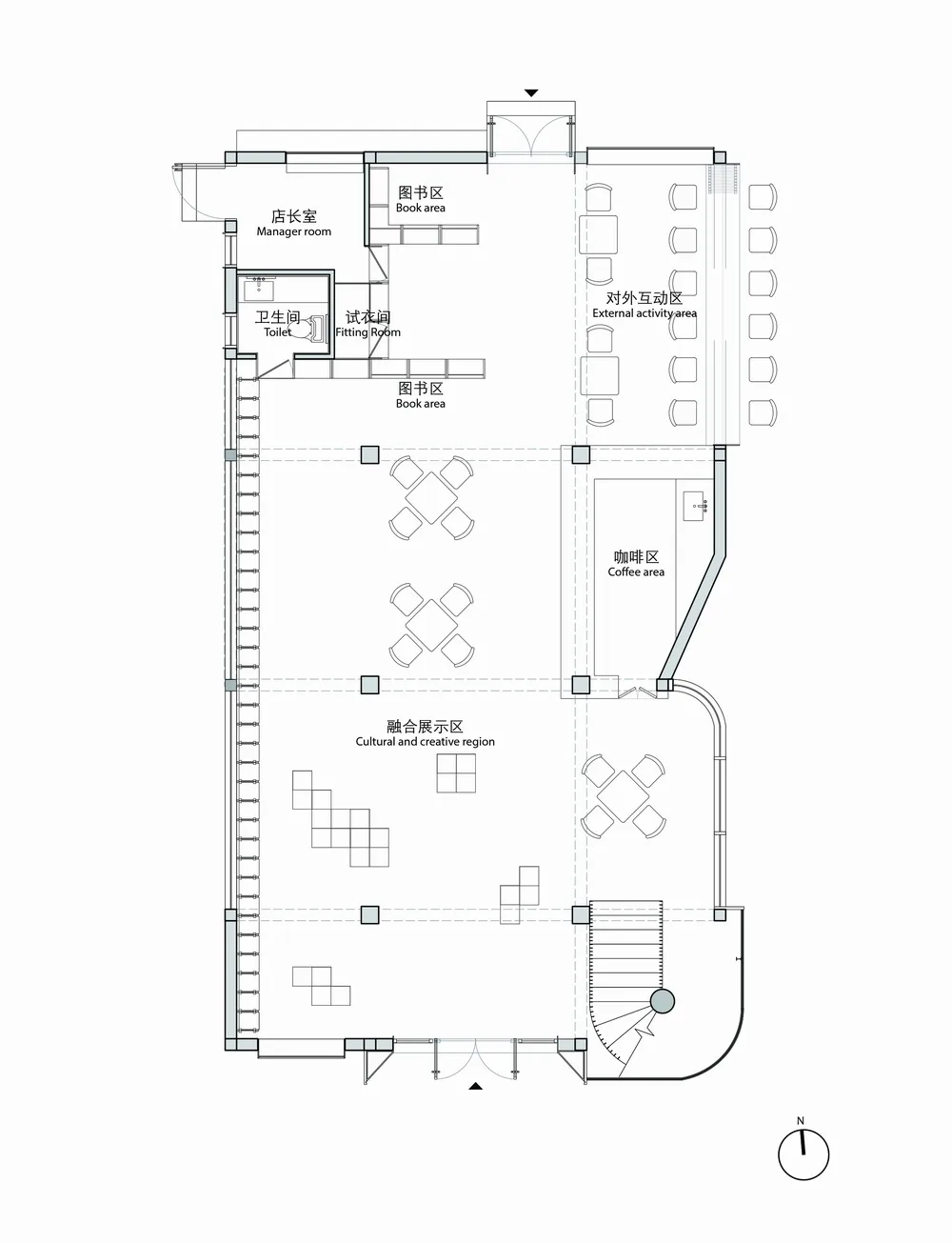 BIM Architecture | Architectural Renewal of Longshang Bookstore at East China University of Science and Technology - Reshaping the Place of Light and Memory/畎 Mu Architecture