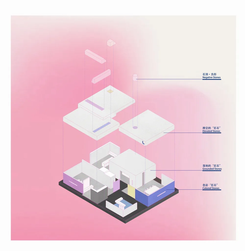 BIM Architecture | Translating Suprematism Painting into Three Dimensional Space: Layered Rock Shadow Exhibition Hall/Puju Design Research Laboratory