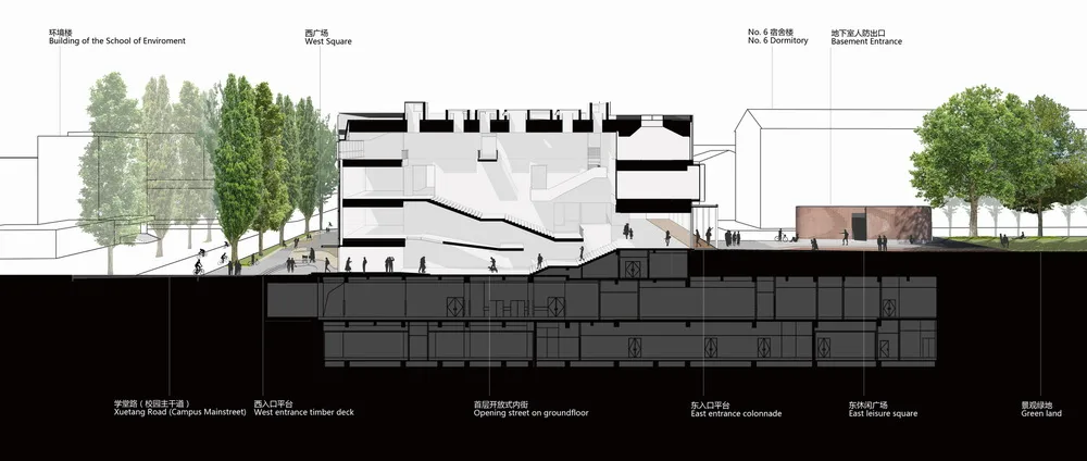 BIM Architecture | Tsinghua University South Campus Cafeteria and Career Guidance Center/Tsinghua University School of Architecture Simple Architecture Studio