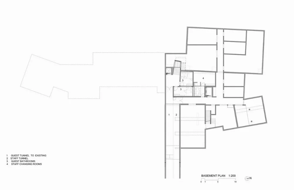 Underground floor plan of Rossum Hotel Expansion