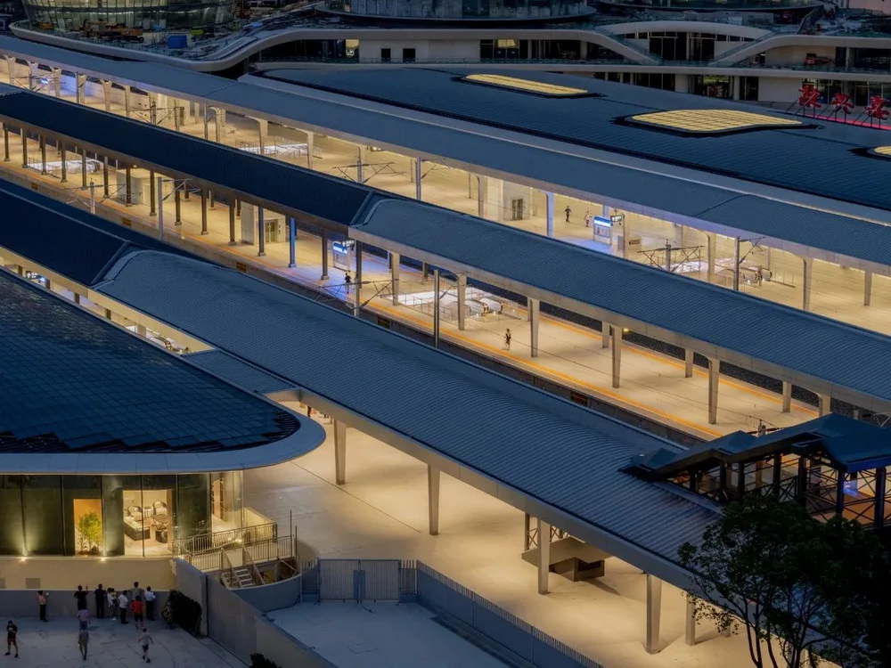BIM Architecture | 'Railway Station in the Forest': Jiaxing Railway Station is now open for operation/MAD