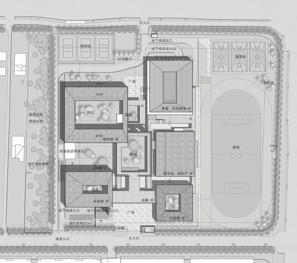 BIM Architecture | Refactoring 'Jiangnan Academy': Suzhou High tech Zone No.4 Middle School/Zhongheng Design - General Layout