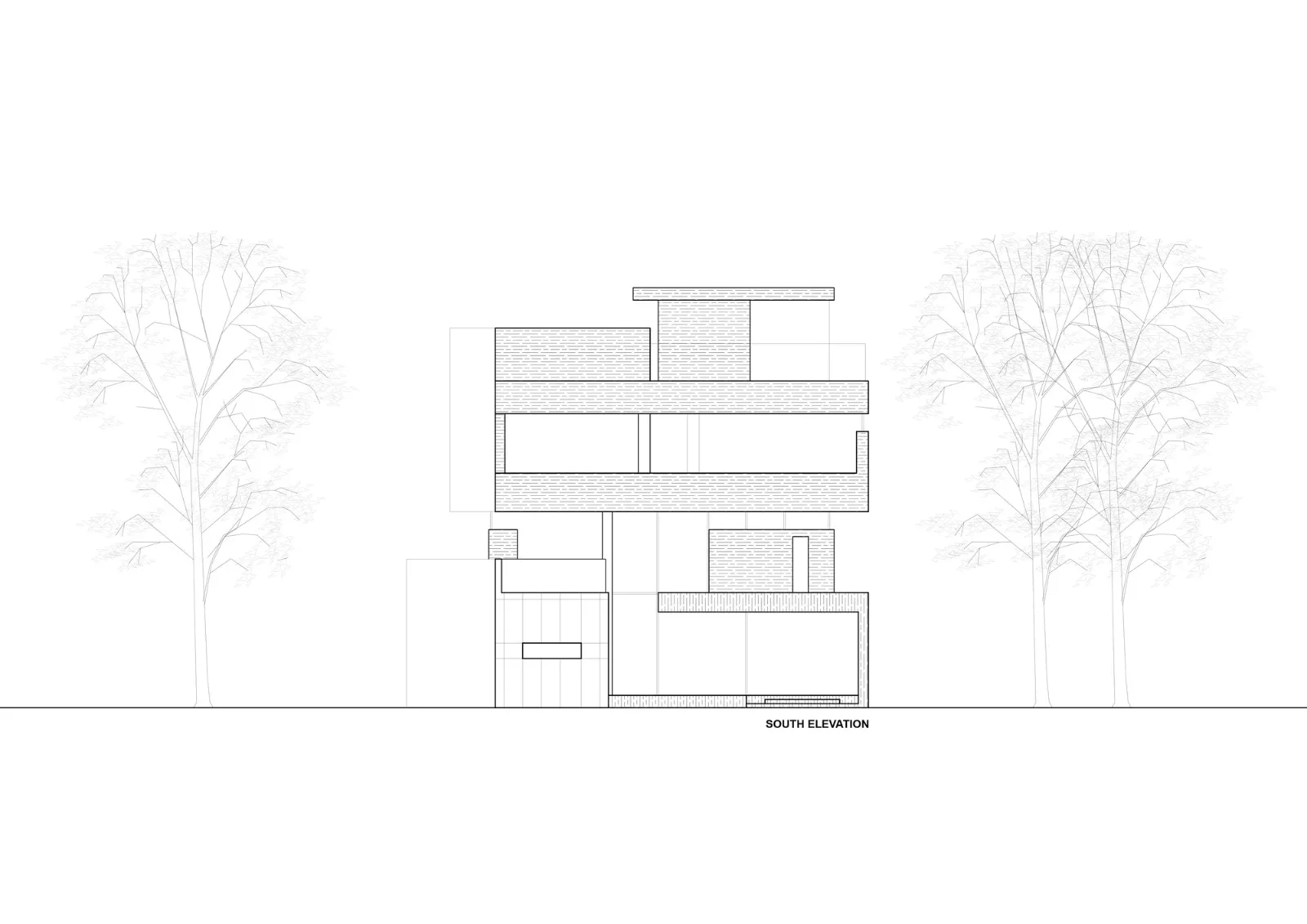 South elevation view | BIM Architecture | L.M Residential/DESIGN GROUP COLLABO