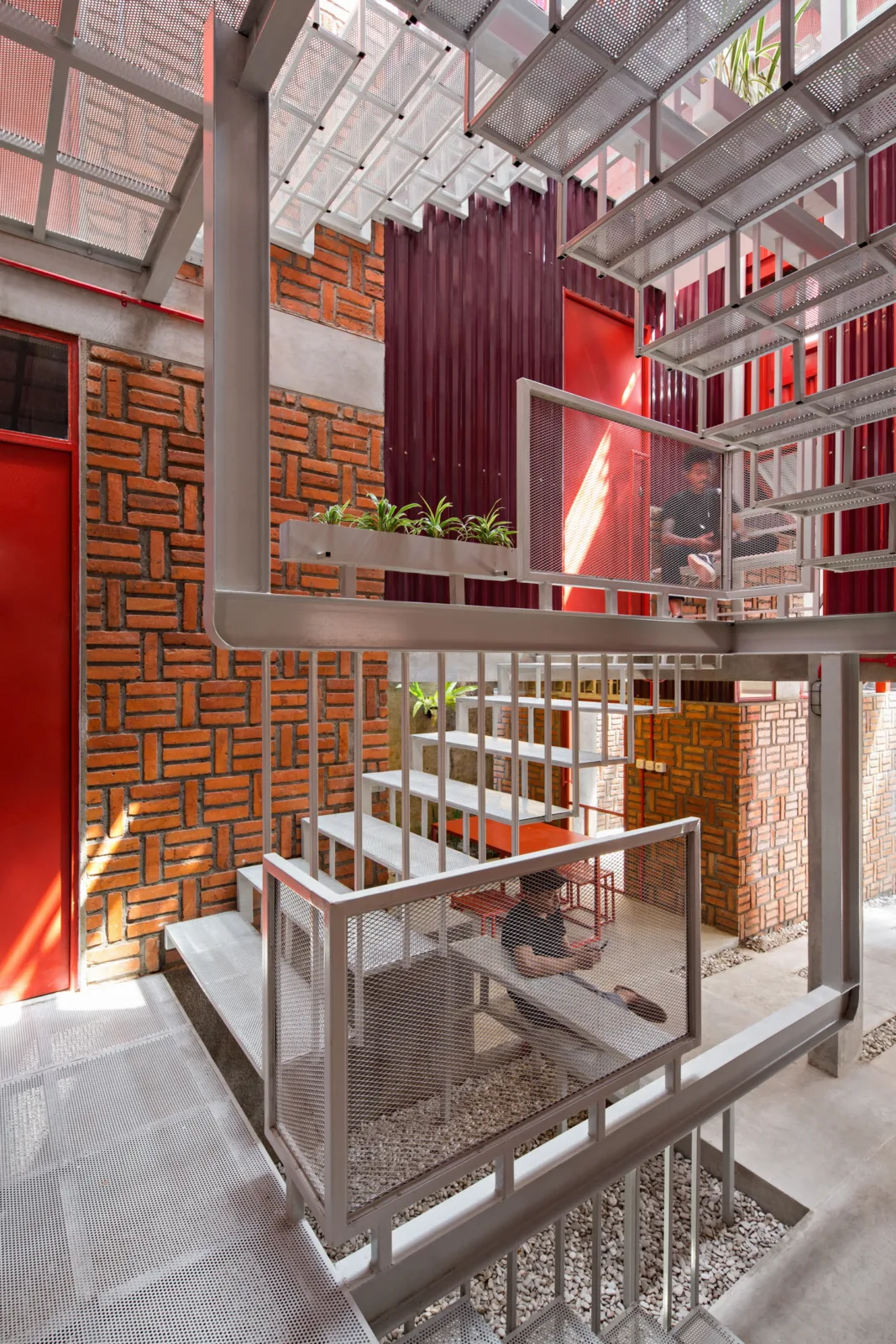 BIM Architecture | 'Gradually Stacking' Red Zone Boarding Apartments/Ismail Solehudin Architecture