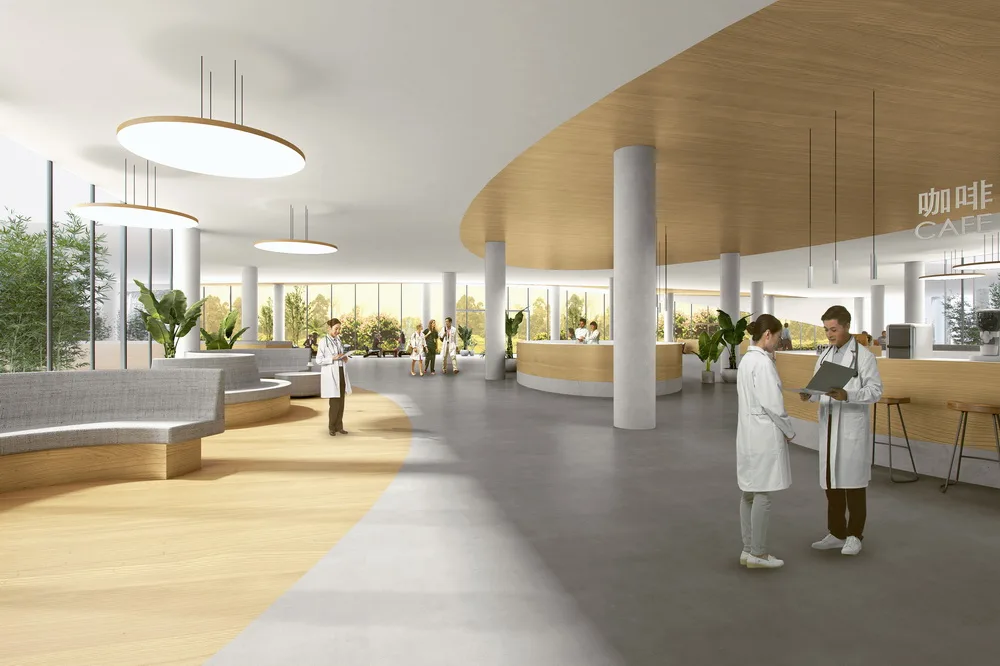 BIM Architecture | Healthy Living Room between City and Riverbank - Shanghai East Regional Medical Center/EMANARC Swiss Ruimeng Design
