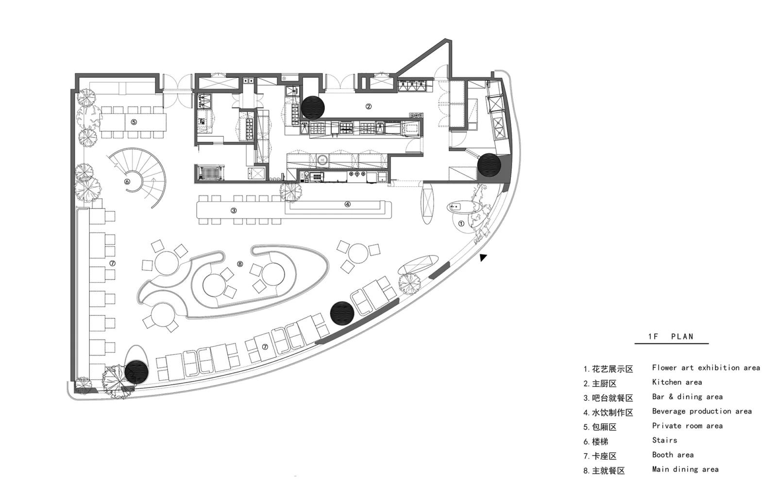 BIM Architecture | Flower Kitchen Designer "She" and His Ninth Love/Liang Zhu Design Firm