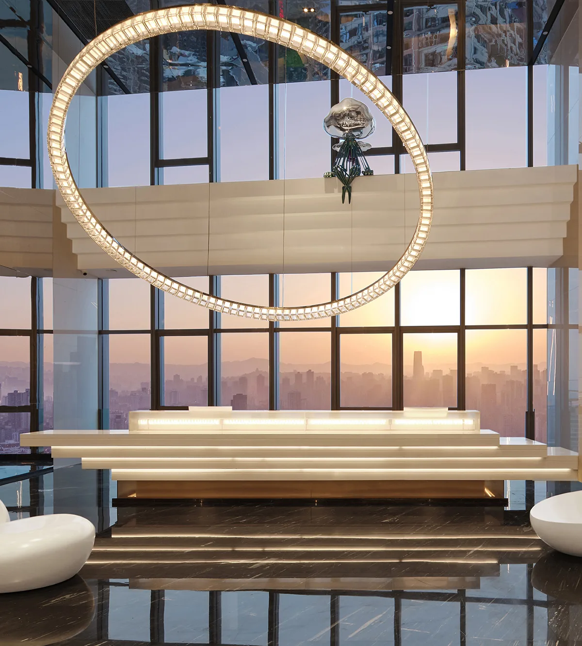 BIM Architecture | ISEYA Floating Cloud High Altitude Hotel [Chaotianmen Flagship Store]/Preaching Space Design