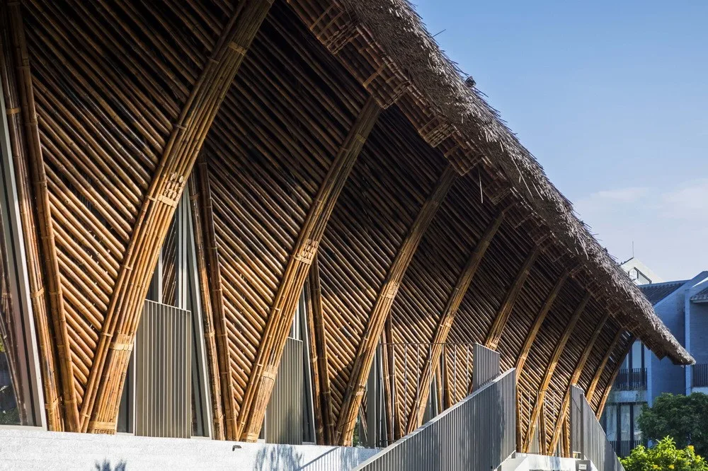 BIM Architecture | Large span arched bamboo beams, Casamia Community Home/VTN Architects