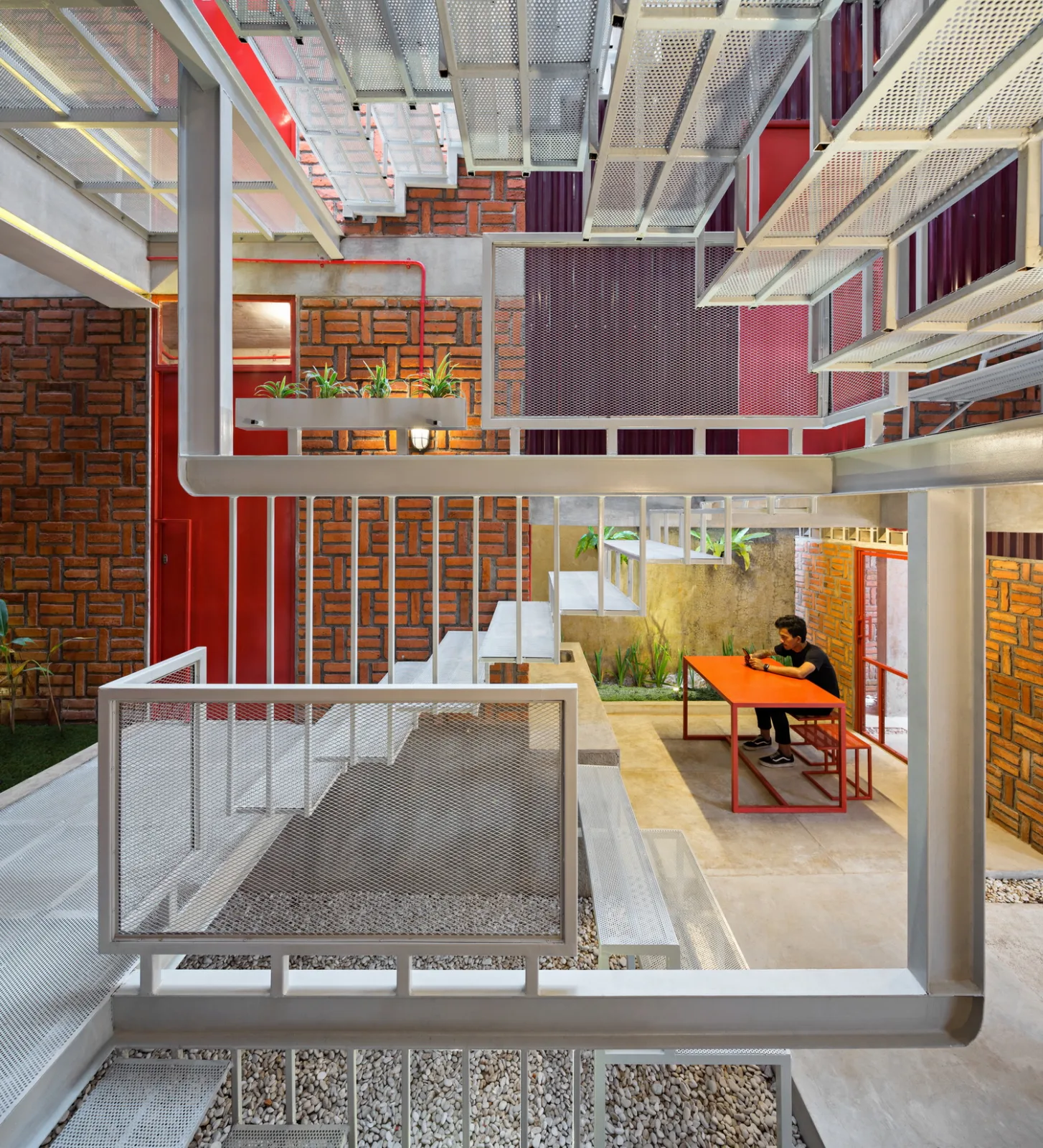 BIM Architecture | 'Gradually Stacking' Red Zone Boarding Apartments/Ismail Solehudin Architecture