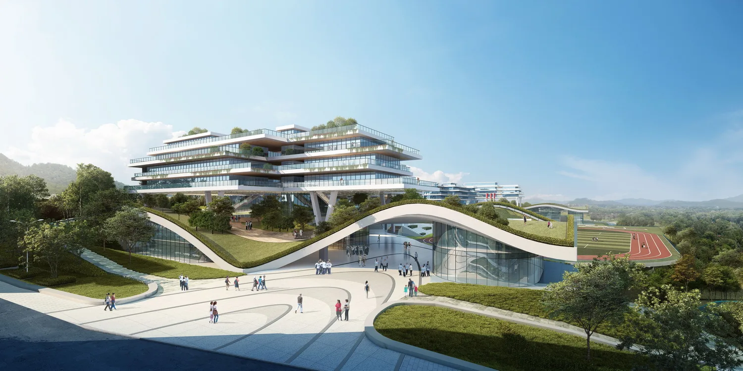 BIM Architecture | Forest Park+, Shared Vertical Campus | Chongqing Baixi Campus Nine Year Integrated School Plan/China Machinery United Engineering Co., Ltd
