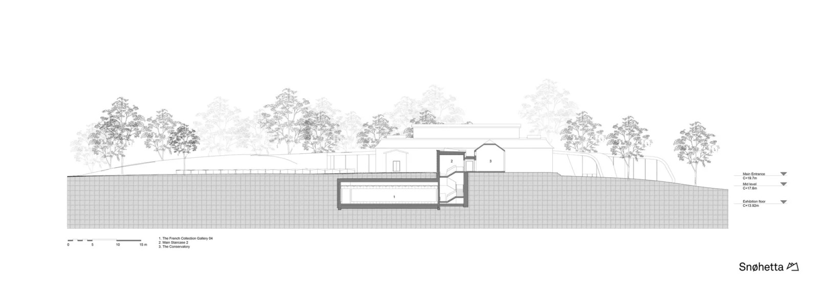 BIM Architecture | Underground Expansion Project of Odro Pugh Garden Museum/Sn ø hetta