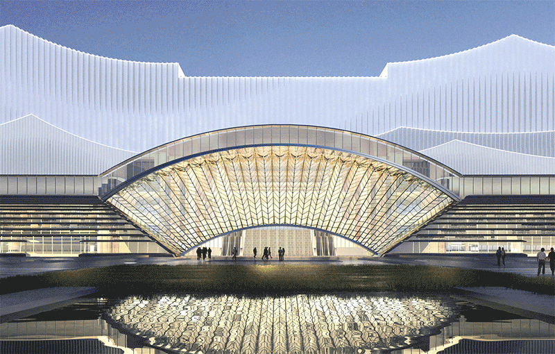 BIM Architecture | Changsha International Convention Center - Bai Tao Lansen collaborates with Academician He Jingtang's team to create a new business card for the city/Bai Tao Lansen