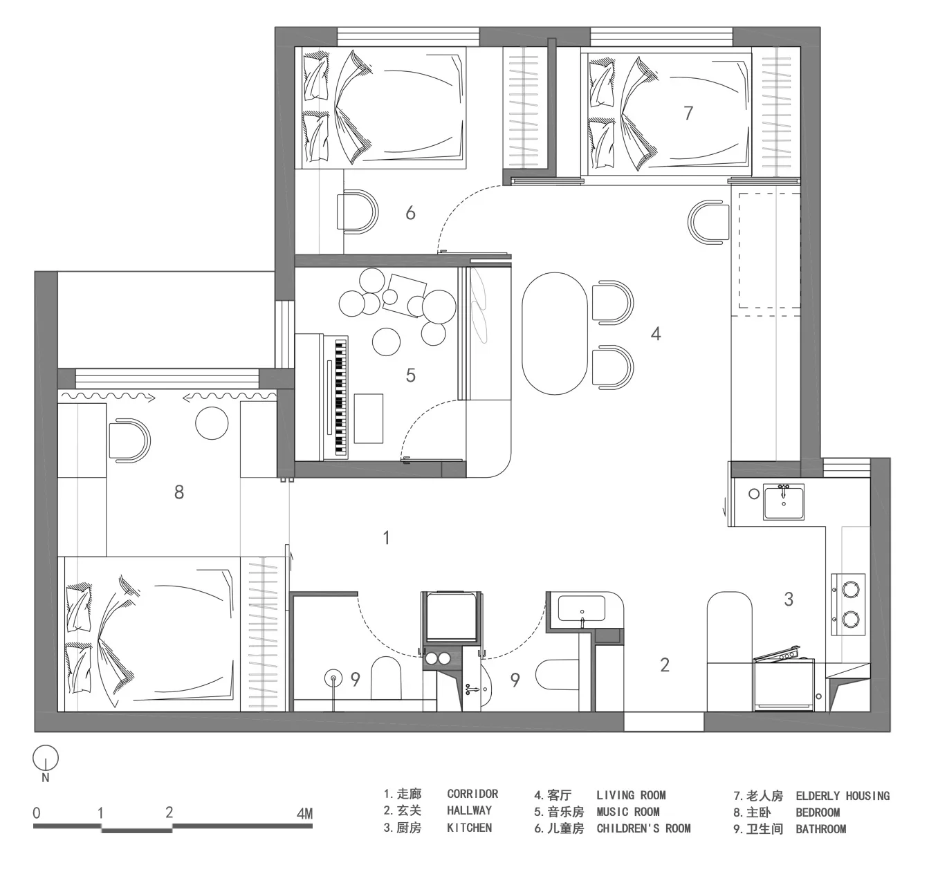 BIM Architecture | 'Blue Realm' Klein's Streamlined Music Home/Theater Architecture Design Studio