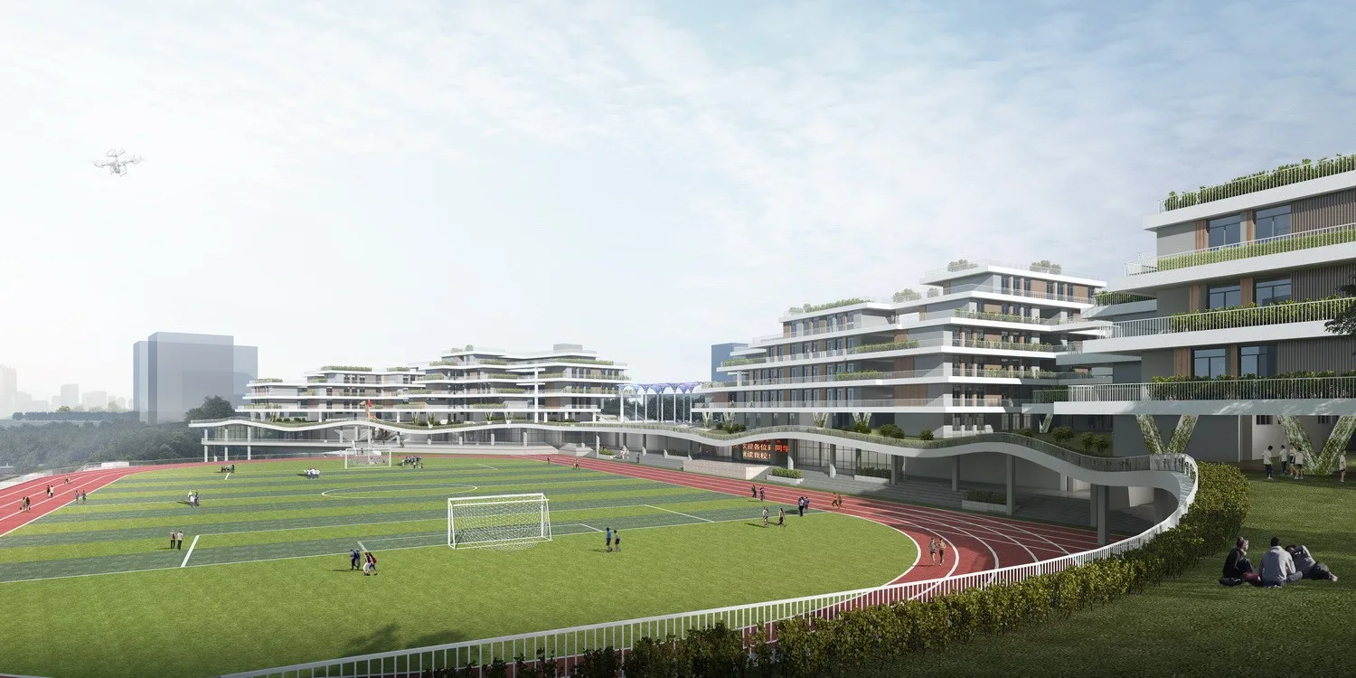BIM Architecture | Forest Park+, Shared Vertical Campus | Chongqing Baixi Campus Nine Year Integrated School Plan/China Machinery United Engineering Co., Ltd
