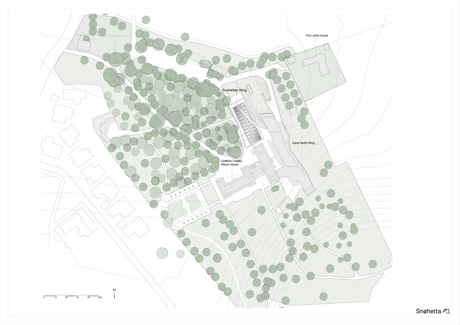 BIM Architecture | Underground Expansion Project of Odro Pugh Garden Museum/Sn ø hetta