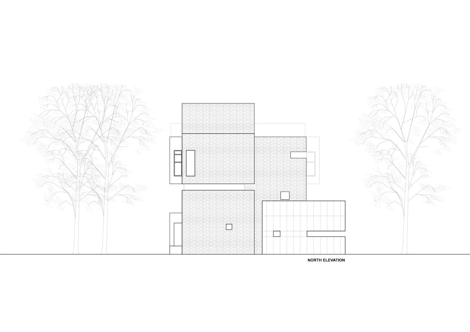 North elevation view | BIM Architecture | L.M Residential/DESIGN GROUP COLLABO