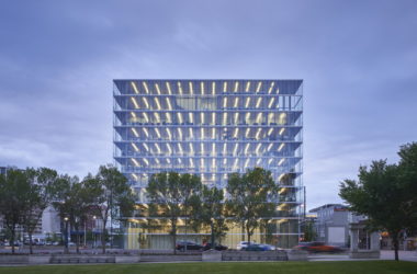 BIM Architecture: Edge Office Building Featuring a Solar Panel-Covered Facade by Dub Architects-BIM WORLD